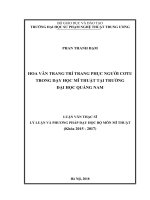 Hoa văn trang trí trang phục người cơtu trong dạy học mĩ thuật tại trường đại học quảng nam 