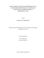 ĐÁNH GIÁ HIỆU LỰC DIỆT CỎ DẠI TRÊN RUỘNG LÚA SẠ CỦA HỖN HỢP THUỐC PENOXULAM VÀ BENTAZOLE VỤ HÈ THU 2012 TẠI THỚI TÂN, THỚI LAI THÀNH PHỐ CẦN THƠ