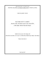 DẠY học hát CA KHÚC MANG yếu tố dân GIAN tây NGUYÊN CHO học SINH THANH NHẠC 