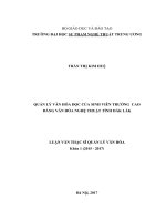 Quản lý văn hóa đọc của sinh viên trường cao đẳng văn hóa nghệ thuật tỉnh đắk lắk 