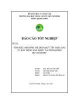 TÌM HIỂU MÔ HÌNH THÍ ĐIỂM QUỸ TÍN THÁC ĐẦU TƯ BẤT ĐỘNG SẢN (REIT) TẠI THÀNH PHỐ HỒ CHÍ MINH”