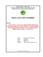 ỨNG DỤNG ANALYTIC HIERARCHY PROCESS ĐÁNH GIÁ HIỆU QUẢ DỰ ÁN ĐẦU TƯ PHÁT TRIỂN BẤT ĐỘNG SẢN TẠI CÔNG TY CỔ PHẦN PHÁT TRIỂN NHÀ BÀ RỊA – VŨNG TÀU