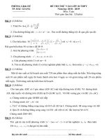 Đề thi thử vào lớp 10 môn toán năm học 2018 – 2019 phòng GDĐT bắc giang – có đáp án – đề thi minh họa vào lớp 10 môn toán năm 2018 
