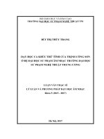 Dạy học ca khúc trữ tình của trịnh công sơn cho sinh viên ở hệ đại học sư phạm âm nhạc trường đại học sư phạm nghệ thuật TW 