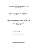 SO SÁNH SỰ SINH TRƯỞNG, PHÁT TRIỂN VÀ NĂNG SUẤT CỦA 6 GIỐNG KHỔ QUA (Momordica charantia L.) TRỒNG TẠI HUYỆN ĐĂK ĐOA TỈNH GIA LAI