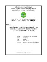 NGHIÊN CỨU TÍNH KHẢ THI VÀ GIẢI PHÁP CHO PHÂN KHÚC CĂN HỘ TRUNG BÌNH TẠI THÀNH PHỐ HỒ CHÍ MINH