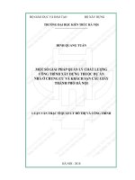 Một số giải pháp quản lý chất lượng công trình xây dựng thuộc dự án nhà ở chung cư và khách sạn cầu giấy, thành phố hà nội (tt) 