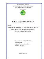 THIẾT KẾ HỆ THỐNG XỬ LÝ NƯỚC THẢI BỆNH VIỆN ĐA KHOA TRUNG TÂM TIỀN GIANG GIAI ĐOẠN 2 CÔNG SUẤT 600 M3NGÀY ĐÊM