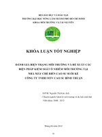 ĐÁNH GIÁ HIỆN TRẠNG MÔI TRƢỜNG VÀ ĐỀ XUẤT CÁC BIỆN PHÁP KIỂM SOÁT Ô NHIỄM MÔI TRƢỜNG TẠI NHÀ MÁY CHẾ BIẾN CAO SU SUỐI KÈ CÔNG TY TNHH MTV CAO SU BÌNH THUẬN