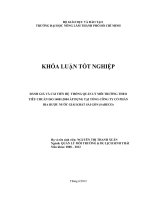 ĐÁNH GIÁ VÀ CẢI TIẾN HỆ THỐNG QUẢN LÝ MÔI TRƯỜNG THEO TIÊU CHUẨN ISO 14001:2004 ÁP DỤNG TẠI TỔNG CÔNG TY CỔ PHẦN BIA RƯỢU NƯỚC GIẢI KHÁT SÀI GÒN (SABECO)