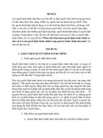 luật hành chính Phân tích khái niệm quyết định hành chính và nêu vai trò của quyết định hành chính trong quản lý hành chính nhà nước