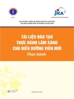 TÀI LIỆU ĐÀO TẠO THỰC HÀNH LÂM SÀNG CHO ĐIỀU DƯỠNG VIÊN MỚI Thực hành