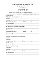 HỢP ĐỒNG đặt cọc MUA bán NHÀ đất