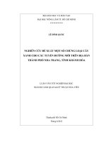NGHIÊN CỨU ĐỀ XUẤT MỘT SỐ CHỦNG LOẠI CÂY XANH CHO CÁC TUYẾN ĐƯỜNG MỚI TRÊN ĐỊA BÀN THÀNH PHỐ NHA TRANG, TỈNH KHÁNH HÒA