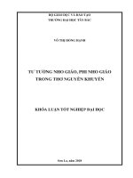 Tư tưởng nho giáo, phi nho giáo trong thơ nguyễn khuyến