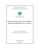 THIẾT KẾ CẢNH QUAN KHU NHÀ Ở TÁI ĐỊNH CƯ PHƯỜNG HIỆP BÌNH PHƯỚC, QUẬN THỦ ĐỨC