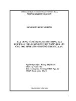 SKKN XÂY DỰNG VÀ SỬ DỤNG SƠ ĐỒ TRONG DẠY  HỌC PHẦN “ĐỊA LÍ KINH TẾ VIỆT NAM” ĐỊA LÍ 9  CHO HỌC SINH LỚP 9 TRƯỜNG THCS NGA AN.