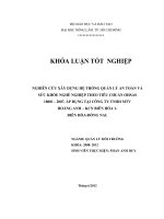 NGHIÊN CỨU XÂY DỰNG HỆ THỐNG QUẢN LÝ AN TOÀN VÀ SỨC KHỎE NGHỀ NGHIỆP THEO TIÊU CHUẨN OHSAS 18001  2007, ÁP DỤNG TẠI CÔNG TY TNHH MTV HOÀNG ANH – KCN BIÊN HÒA 1 BIÊN HÒAĐỒNG NAI.