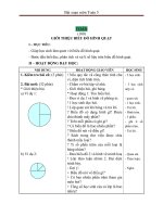 Giáo án Toán 5 chương 3 bài 8: Giới thiệu biểu đồ hình quạt