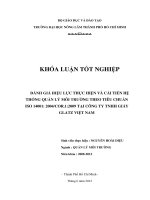 ĐÁNH GIÁ HIỆU LỰC THỰC HIỆN VÀ CẢI TIẾN HỆ THỐNG QUẢN LÝ MÔI TRƯỜNG THEO TIÊU CHUẨN ISO 14001: 2004COR.1:2009 TẠI CÔNG TY TNHH GIẤY GLATZ VIỆT NAM