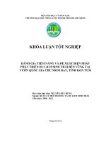 ĐÁNH GIÁ TIỀM NĂNG VÀ ĐỀ XUẤT BIỆN PHÁP PHÁT TRIỂN DU LỊCH SINH THÁI BỀN VỮNG TẠI VƯỜN QUỐC GIA CHƯ MOM RAY, TỈNH KON TUM