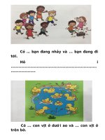 phiếu tranh đề bài giải toán lớp 1