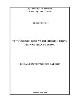 Tư tưởng nho giáo và phi nho giáo trong thơ văn trần tế xương