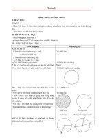 Giáo án Toán 5 chương 3 bài 5: Đường tròn  hình tròn