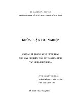 CẢI TẠO HỆ THỐNG XỬ LÝ NƯỚC THẢI NHÀ MÁY CHẾ BIẾN TINH BỘT SẮN HÒA BÌNH VẠN NINH, KHÁNH HÒA