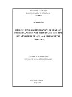 KHẢO SÁT ĐÁNH GIÁ HIỆN TRẠNG VÀ ĐỀ XUẤT MỘT SỐ BIỆN PHÁP NHẰM PHÁT TRIỂN DU LỊCH SINH THÁI BỀN VỮNG Ở KHU DU LỊCH IALY HUYỆN CHƯPĂH TỈNH GIA LAI