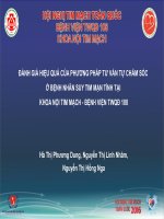 ĐÁNH GIÁ HIỆU QUẢ CỦA PHƯƠNG PHÁP TƯ VẤN TỰ CHĂM SÓC Ở BỆNH NHÂN SUY TIM MẠN TÍNH TẠI KHOA NỘI TIM MẠCH - BỆNH VIỆN TWQĐ 108