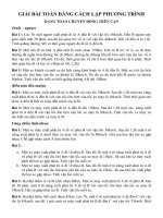 BT hè toán lớp 8 lên lớp 9. (Bao gồm các dạng giải bài toán bằng cách lập phương trình, lý thuyết hình 8, bài tập hình)