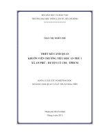 THIẾT KẾ CẢNH QUAN KHUÔN VIÊN TRƯỜNG TIỂU HỌC AN PHÚ 1 XÃ AN PHÚ – HUYỆN CỦ CHI  TPHCM