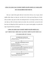 CÔNG tác đào tạo và PHÁT TRIỂN NGUỒN NHÂN lực KHOA hồi sức NGOẠI BỆNH VIỆN NHI TW 