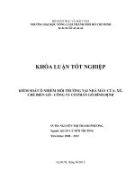 KIỂM SOÁT Ô NHIỄM MÔI TRƯỜNG TẠI NHÀ MÁY CƯA, XẺ, CHẾ BIẾN GỖ  CÔNG TY CỔ PHẦN GỖ BÌNH ĐỊNH