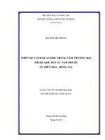 THIẾT KẾ CẢNH QUAN KHU TRUNG TÂM THƯƠNG MẠI THUỘC KHU DÂN CƯ TAM PHƯỚC TP. BIÊN HÒA  ĐỒNG NAI