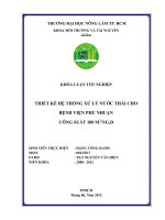 THIẾT KẾ HỆ THỐNG XỬ LÝ NƯỚC THẢI CHO BỆNH VIỆN PHÚ NHUẬN CÔNG SUẤT 100 M3NG.Đ