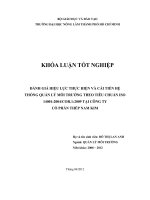ĐÁNH GIÁ HIỆU LỰC THỰC HIỆN VÀ CẢI TIẾN HỆ THỐNG QUẢN LÝ MÔI TRƯỜNG THEO TIÊU CHUẨN ISO 14001:2004COR.1:2009 TẠI CÔNG TY CỔ PHẦN THÉP NAM KIM