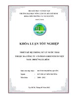 THIẾT KẾ HỆ THỐNG XỬ LÝ NƢỚC THẢI THUỘC DA CÔNG TY CỔ PHẦN GREENTECH VIỆT NAM 300M3NGÀY.ĐÊM