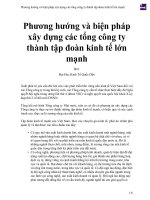 Phương  hướng và biện pháp xây dựng các tổng công ty thành tập đoàn kinh tế lớn mạnh