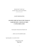 GIẢI PHÁP THIẾT KẾ TRANG TRÍ CẢNH QUAN XANH NHÀ HÀNG  KHÁCH SẠN THEO Ý TƯỞNG PHONG THỦY