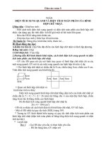 Giáo án Toán 5 chương 3 bài 11: Diện tích xung quanh và diện tích toàn phần hình hộp chữ nhật