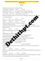 Đề số 01   hóa   gv tòng văn sinh 