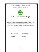 NGHIÊN CỨU KHẢ NĂNG ỨNG DỤNG CÔNG NGHỆ SINH HỌC KẾT HỢP LỌC DÒNG NGƯỢC USBF (UPFLOW SLUDGE BLANKET FILTER) XỬ LÝ NƯỚC THẢI GIẾT MỔ GIA SÚC SAU HẦM BIOGAS