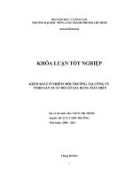KIỂM SOÁT Ô NHIỄM MÔI TRƯỜNG TẠI CÔNG TY TNHH SẢN XUẤT ĐỒ GỖ GIA DỤNG MÂY ĐIỀN