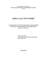 XÁC ĐỊNH NHÂN TỐ THU HÚT KHÁCH DU LỊCH SINH THÁI TẠI KHU DU LỊCH SUỐI KHOÁNG NÓNG BÌNH CHÂU BÀ RỊA – VŨNG TÀU
