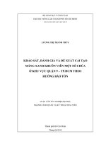 KHẢO SÁT, ĐÁNH GIÁ VÀ ĐỀ XUẤT CẢI TẠO MẢNG XANH KHUÔN VIÊN MỘT SỐ CHÙA Ở KHU VỰC QUẬN 9 – TP.HCM THEO HƯỚNG BẢO TỒN