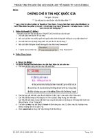 ĐỀ THI TIN HỌC QUỐC GIA TÍN CHỈ B ĐỀ 9