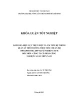ĐÁNH GIÁ HIỆU LỰC THỰC HIỆN VÀ CẢI TIẾN HỆ THỐNG QUẢN LÝ MÔI TRƯỜNG THEO TIÊU CHUẨN ISO 14001:2004COR.1:2009 TẠI XÍ NGHIỆP CAO SU HÓC MÔN  CÔNG TY CỔ PHẦN CÔNG NGHIỆP CAO SU MIỀN NAM