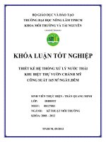 THIẾT KẾ HỆ THỐNG XỬ LÝ NƯỚC THẢI KHU BIỆT THỰ VƯỜN CHÁNH MỸ CÔNG SUẤT 165 M3NGÀY.ĐÊM